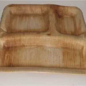 partioned leaf plate